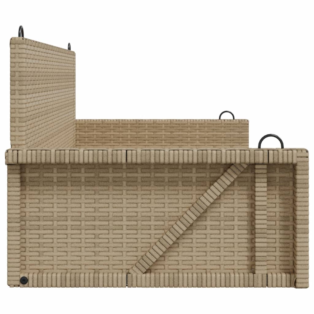 vidaXL Hängebank Beige 119x56x48 cm Poly Rattan