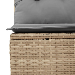 Garten-Ecksofa mit Kissen Beige Poly Rattan Stilecasa