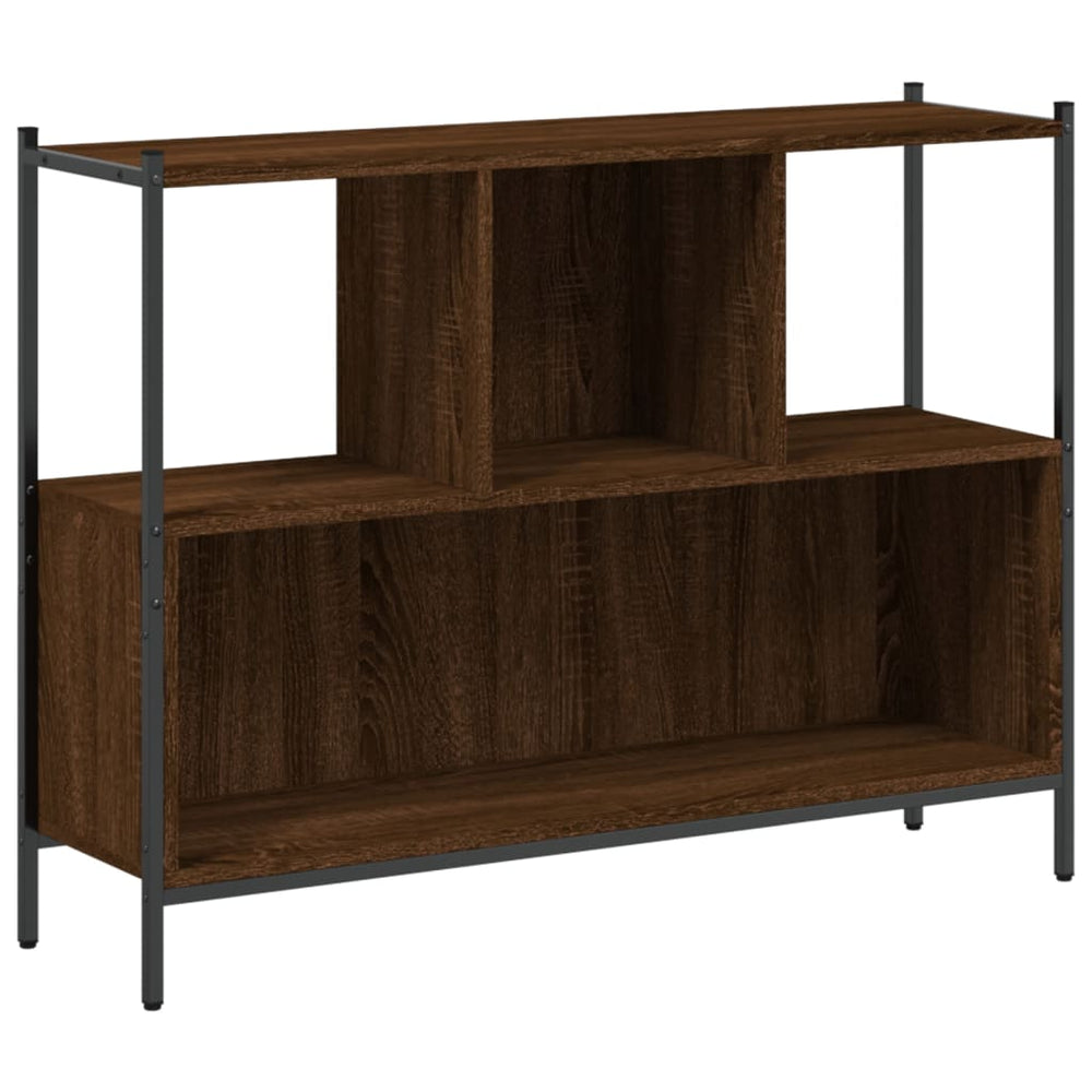 Bücherregal Braun Eichen-Optik 102x28x77,5 cm Holzwerkstoff Stilecasa