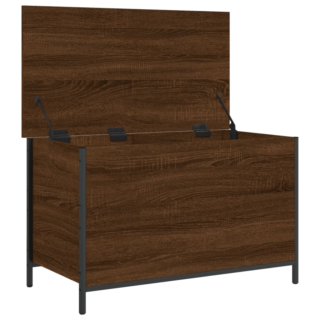 vidaXL Sitzbank mit Stauraum Braun Eiche 80x42,5x50 cm Holzwerkstoff