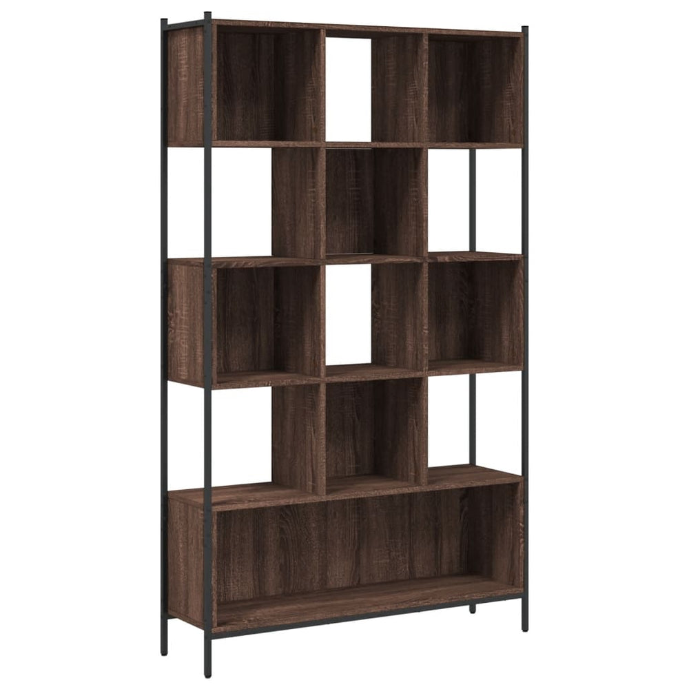 Bücherregal Braun Eichen-Optik 102x28x172 cm Holzwerkstoff Stilecasa