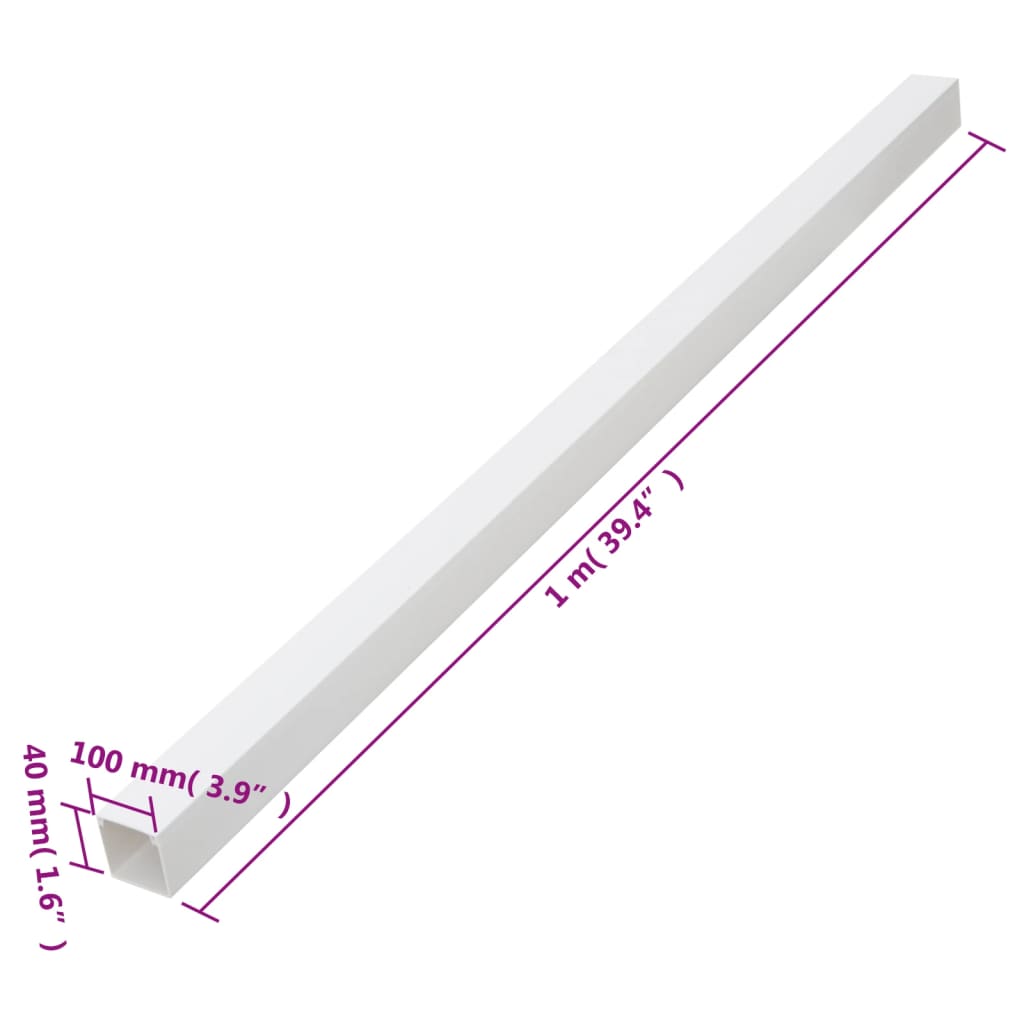 vidaXL Installationsrohre 100x40 mm 10 m PVC