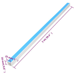 vidaXL Kabelkanäle Selbstklebend 25x16 mm 10 m PVC