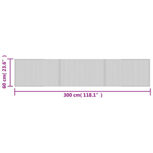 vidaXL Teppich Rechteckig Braun 60x300 cm Bambus