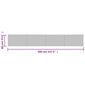 vidaXL Teppich Rechteckig Braun 60x400 cm Bambus