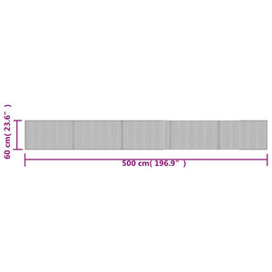 vidaXL Teppich Rechteckig Dunkelbraun 60x500 cm Bambus