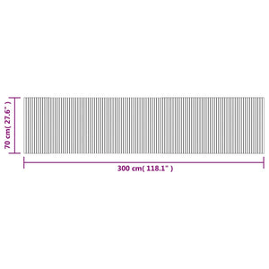 vidaXL Teppich Rechteckig Dunkelbraun 70x300 cm Bambus