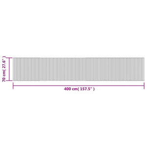 vidaXL Teppich Rechteckig Grau 70x400 cm Bambus