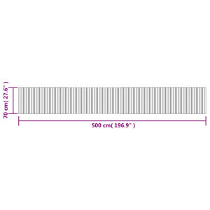 vidaXL Teppich Rechteckig Natur 70x500 cm Bambus