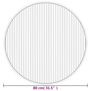 vidaXL Teppich Rund Braun 80 cm Bambus