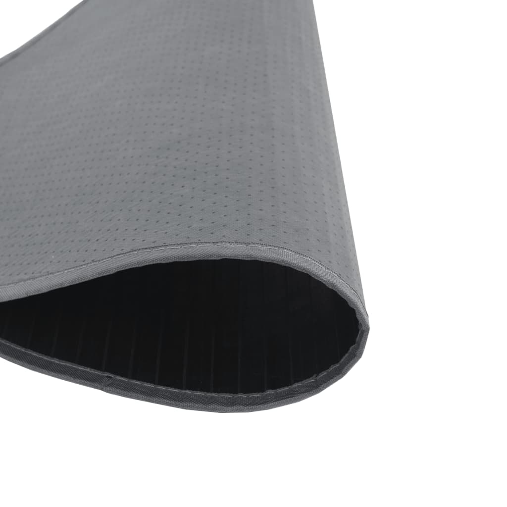 vidaXL Teppich Rund Grau 80 cm Bambus