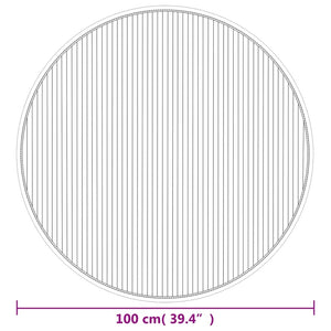 vidaXL Teppich Rund Dunkelbraun 100 cm Bambus