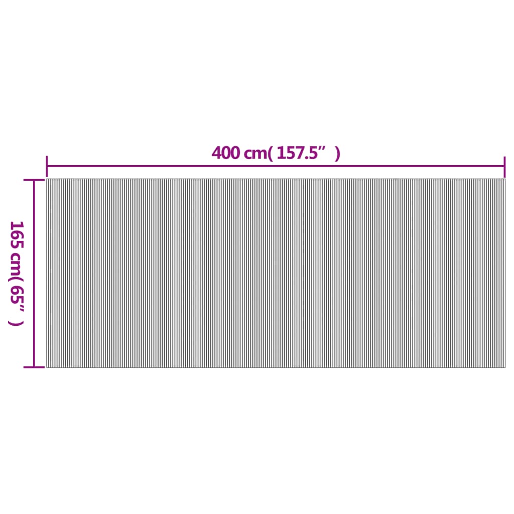 vidaXL Paravent Grau 165x400 cm Bambus