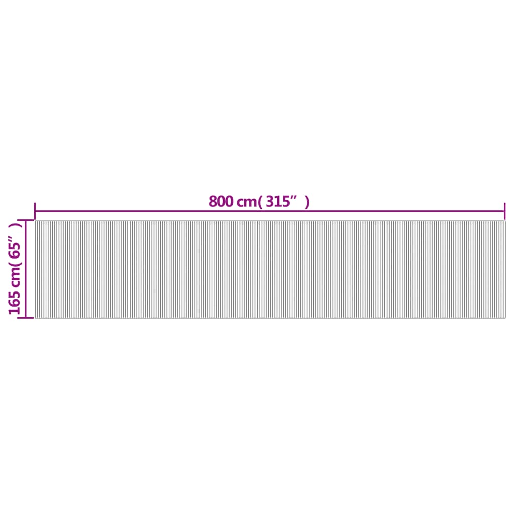 Paravent Grau 165x800 cm Bambus Stilecasa