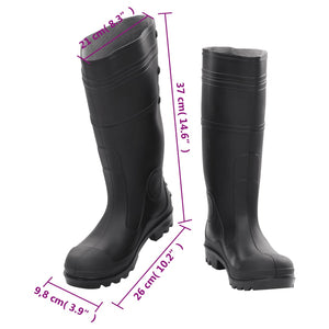 Gummistiefel Schwarz Größe 38 PVC Stilecasa