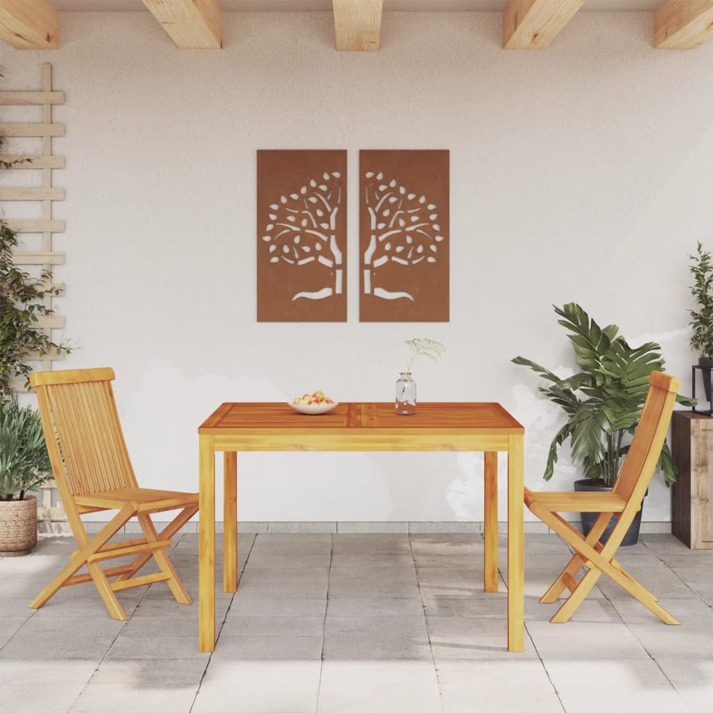 vidaXL Garten-Esstisch 110x110x75 cm Massivholz Akazie