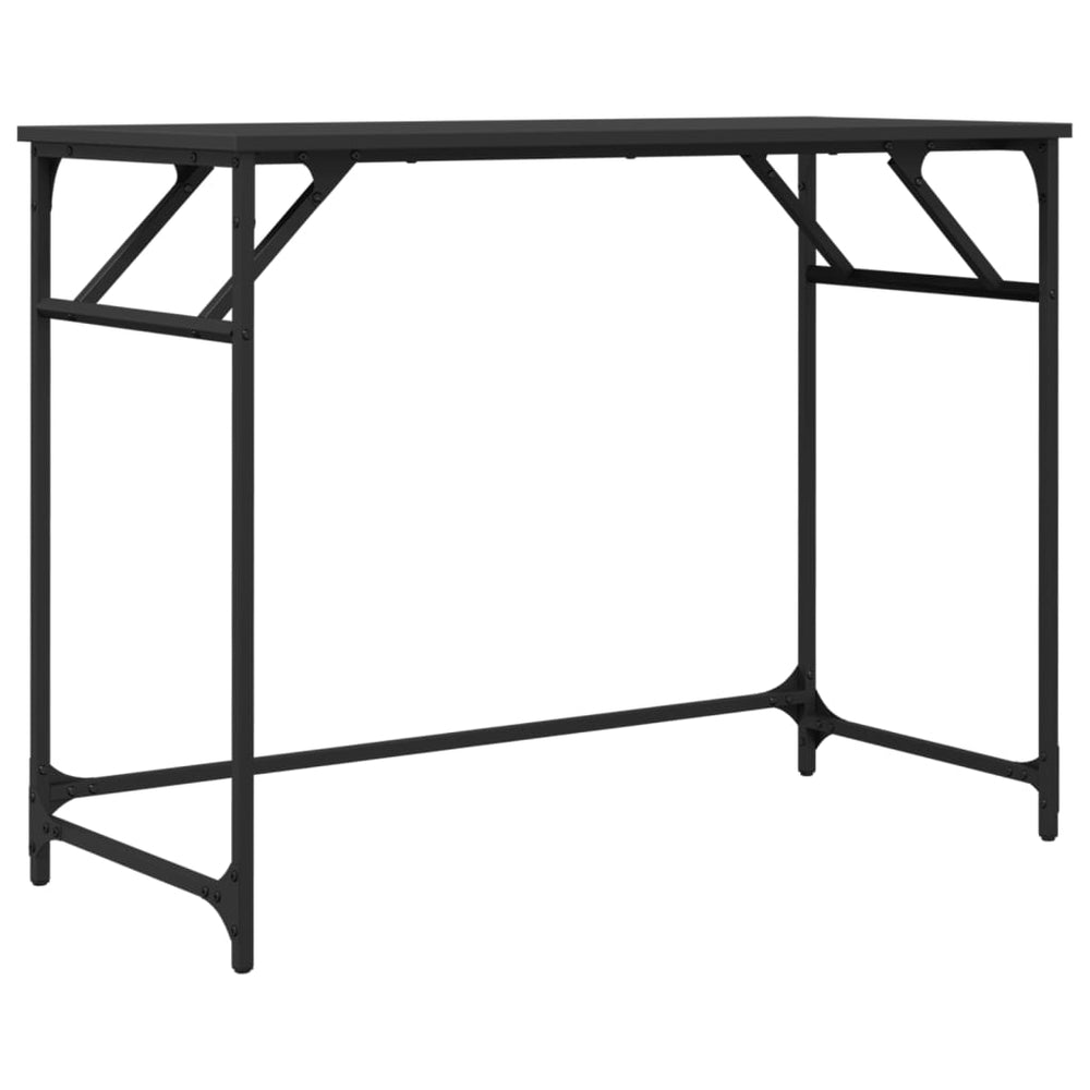 Schreibtisch Schwarz 100x45x76 cm Holzwerkstoff und Stahl Stilecasa