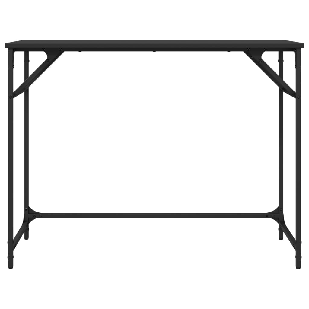 Schreibtisch Schwarz 100x45x76 cm Holzwerkstoff und Stahl Stilecasa