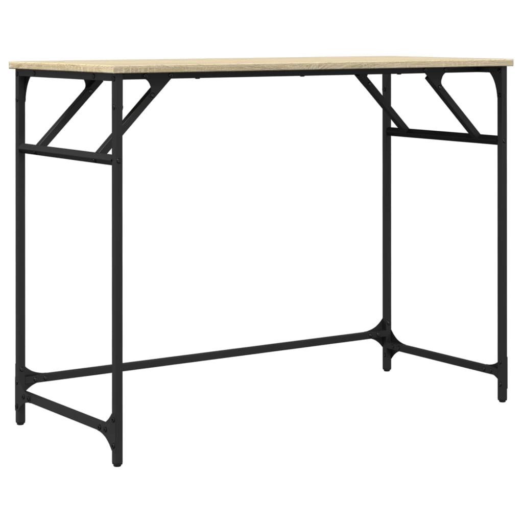 Schreibtisch Sonoma-Eiche 100x45x76 cm Holzwerkstoff und Stahl