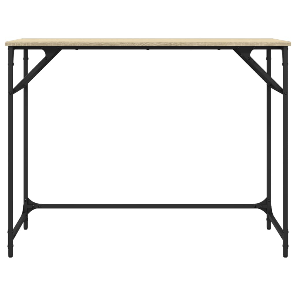 Schreibtisch Sonoma-Eiche 100x45x76 cm Holzwerkstoff und Stahl