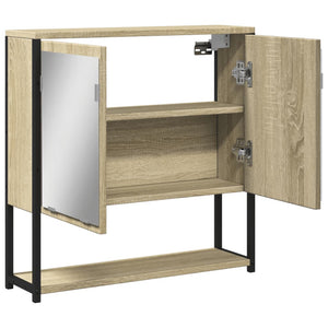 vidaXL Bad-Spiegelschrank Sonoma-Eiche 60x16x60 cm Holzwerkstoff