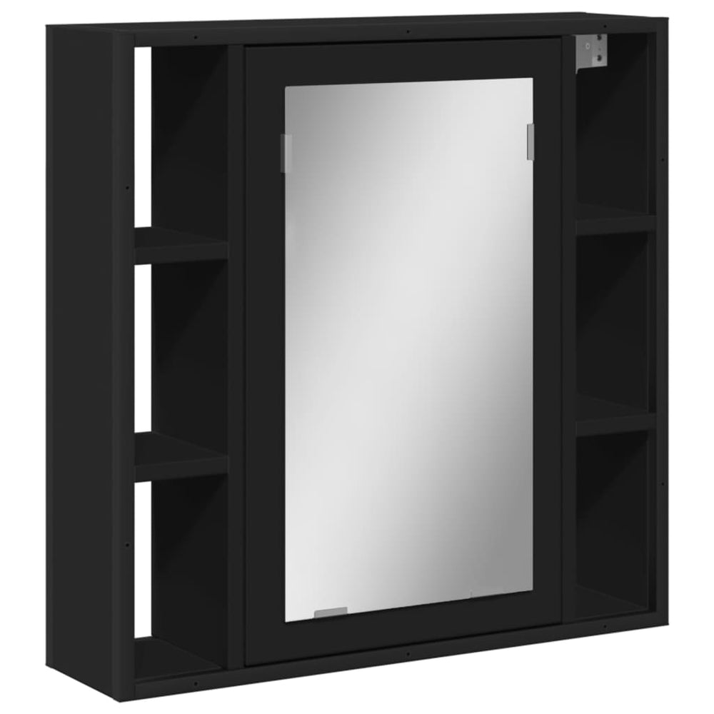 Bad-Spiegelschrank Schwarz 60x16x60 cm Holzwerkstoff Stilecasa