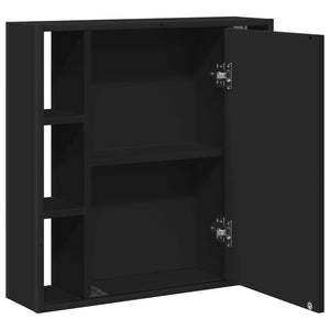 Bad-Spiegelschrank Schwarz 60x16x60 cm Holzwerkstoff Stilecasa