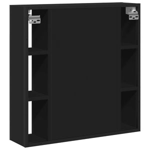 Bad-Spiegelschrank Schwarz 60x16x60 cm Holzwerkstoff Stilecasa