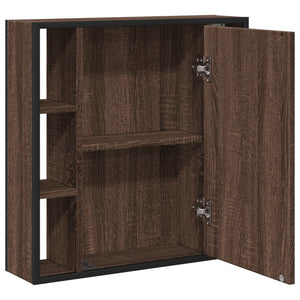 vidaXL Bad-Spiegelschrank Braun Eiche-Optik 60x16x60cm Holzwerkstoff