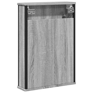 vidaXL Bad-Spiegelschrank Grau Sonoma 42x12x60 cm Holzwerkstoff