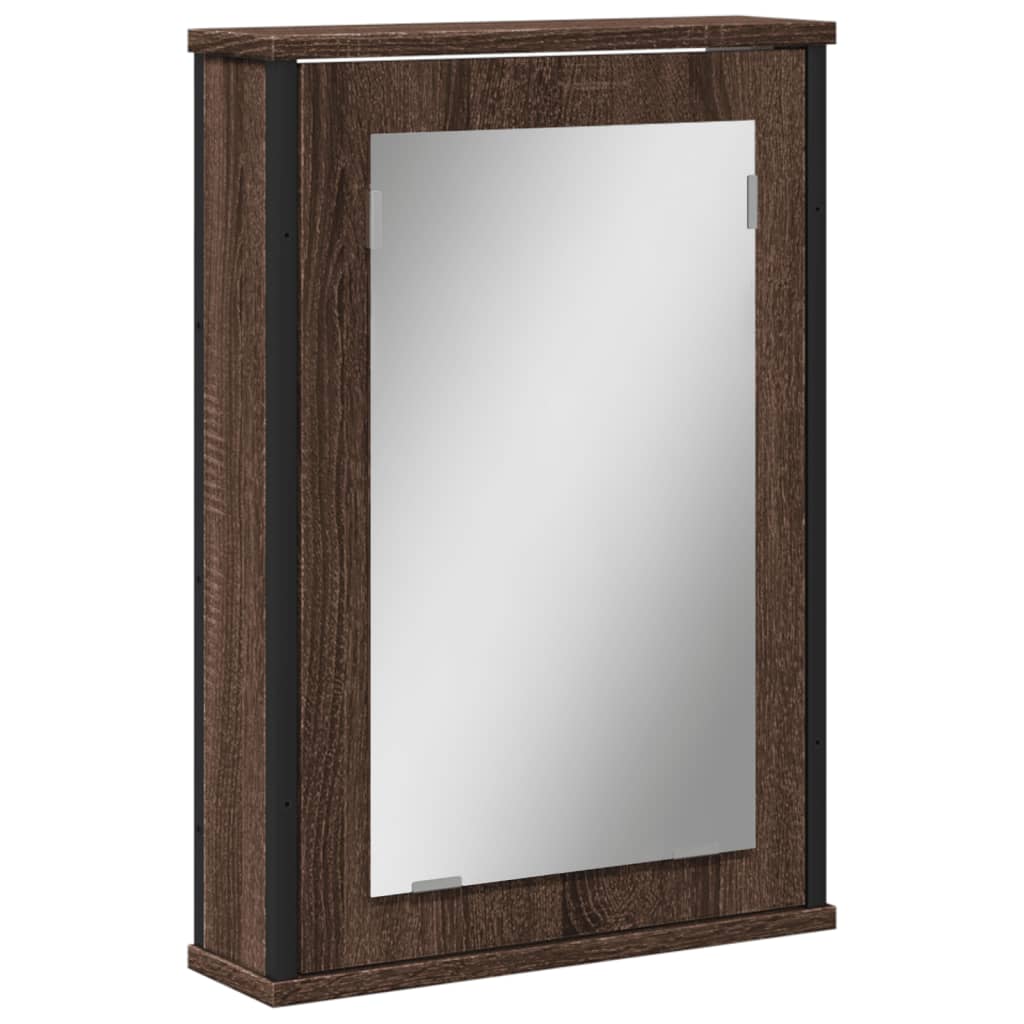 Bad-Spiegelschrank Braun Eiche-Optik 42x12x60cm Holzwerkstoff Stilecasa