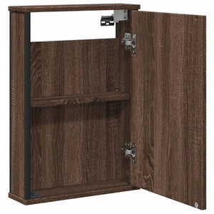 Bad-Spiegelschrank Braun Eiche-Optik 42x12x60cm Holzwerkstoff Stilecasa