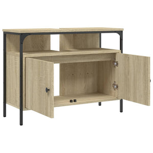 vidaXL Waschbeckenunterschrank Sonoma-Eiche 80x30x60 cm Holzwerkstoff