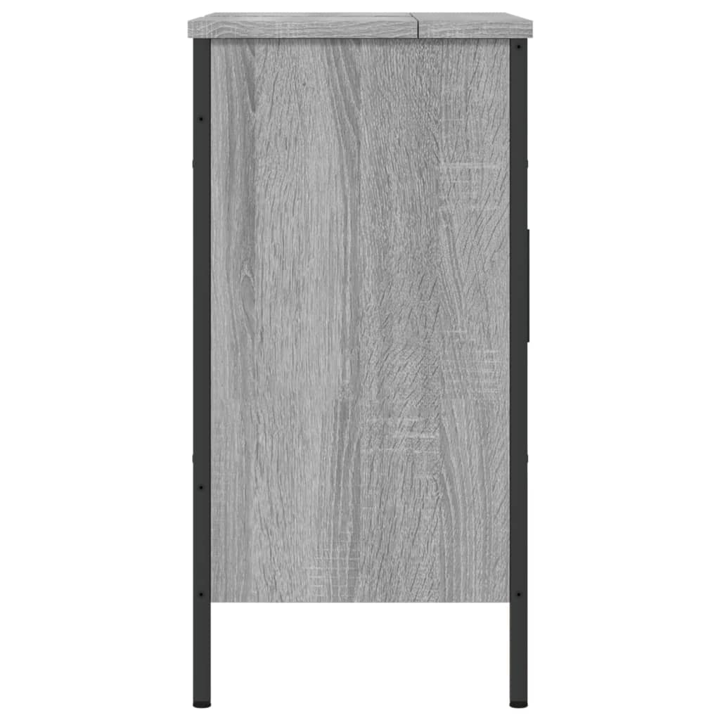 vidaXL Waschbeckenunterschrank Grau Sonoma 60x30x60 cm Holzwerkstoff