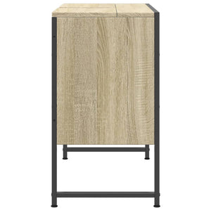 vidaXL Waschbeckenunterschrank Sonoma-Eiche 80x33x60 cm Holzwerkstoff