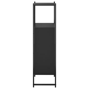 vidaXL Badschrank Schwarz 33x33x120,5 cm Holzwerkstoff