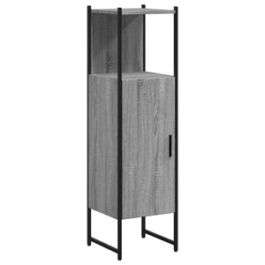 vidaXL Badschrank Grau Sonoma 33x33x120,5 cm Holzwerkstoff