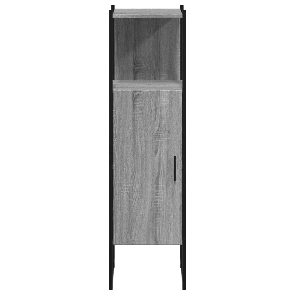 vidaXL Badschrank Grau Sonoma 33x33x120,5 cm Holzwerkstoff