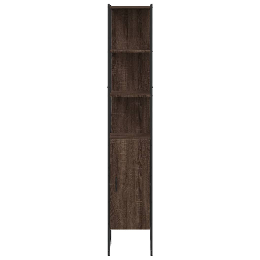 vidaXL Badschrank Braun Eichen-Optik 33x33x185,5 cm Holzwerkstoff