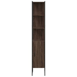 vidaXL Badschrank Braun Eichen-Optik 33x33x185,5 cm Holzwerkstoff