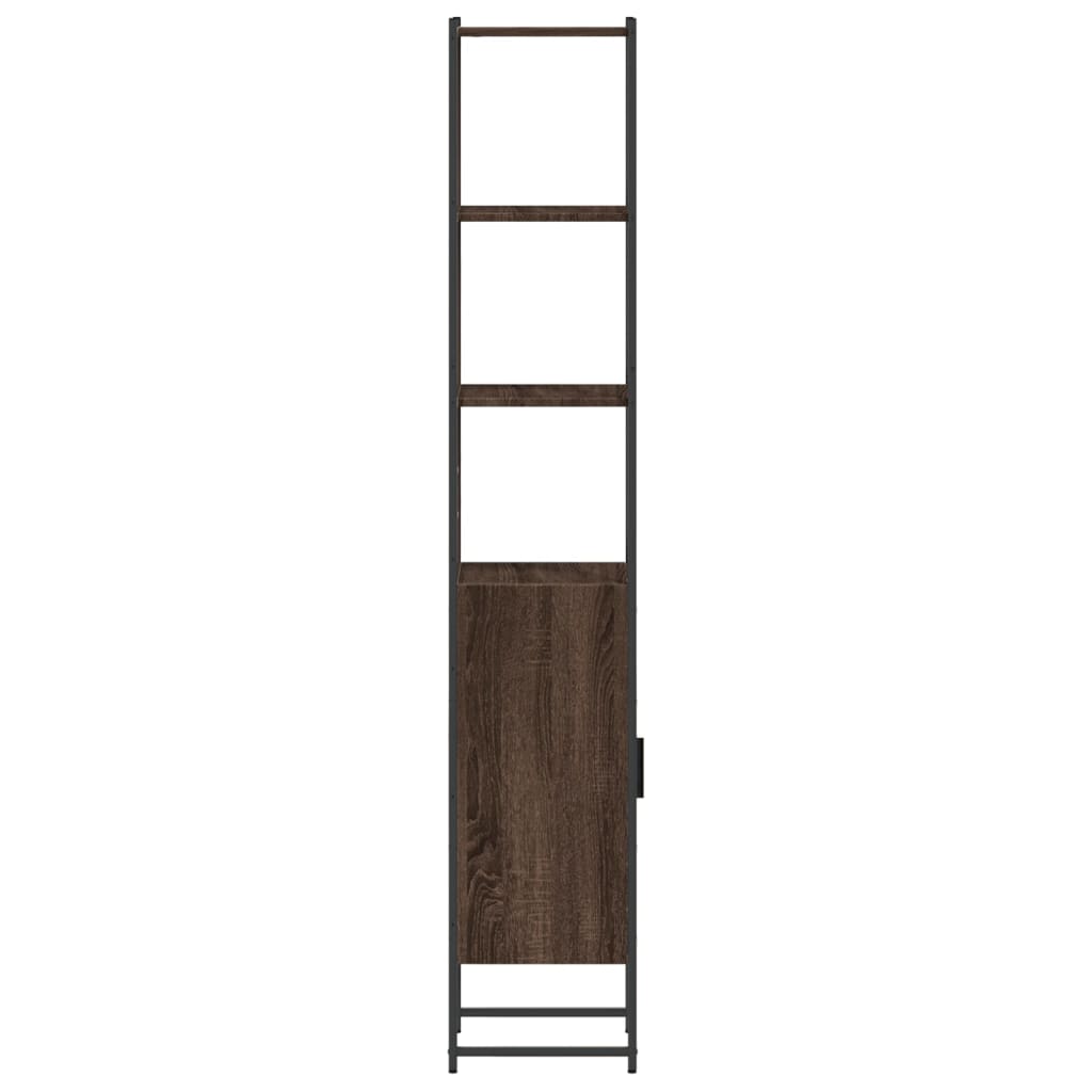 vidaXL Badschrank Braun Eichen-Optik 33x33x185,5 cm Holzwerkstoff