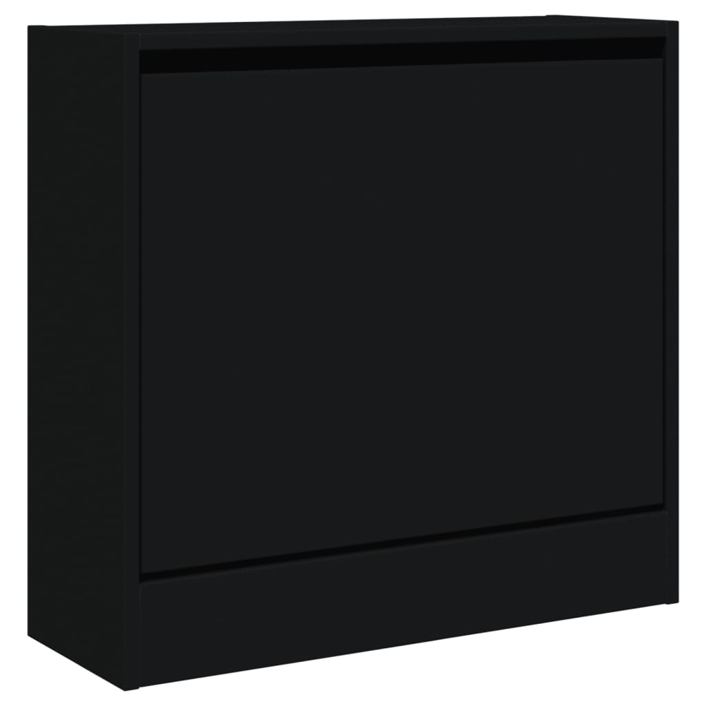 vidaXL Schuhschrank Schwarz 60x21x57 cm Holzwerkstoff