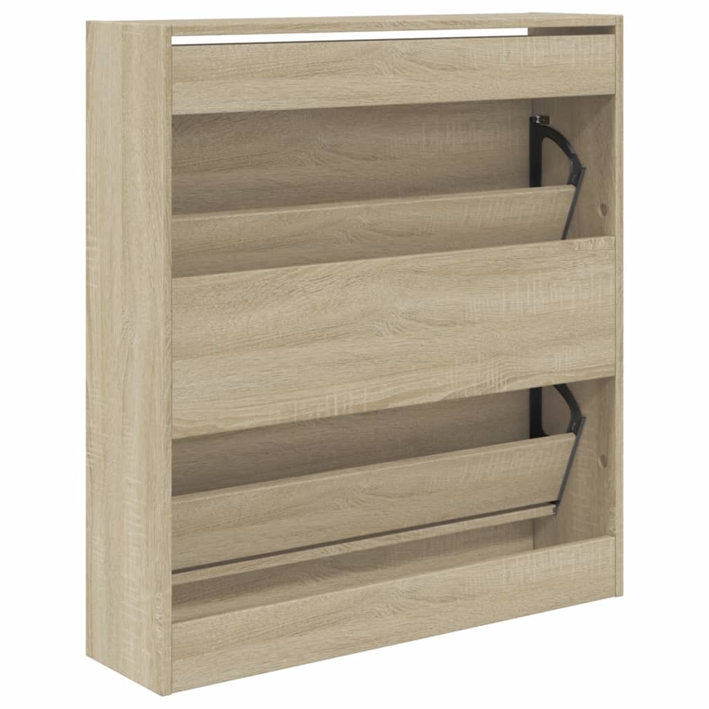 Schuhschrank Sonoma-Eiche 80x21x87,5 cm Holzwerkstoff Stilecasa