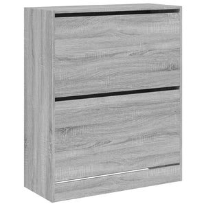 vidaXL Schuhschrank Grau Sonoma 80x34x96,5 cm Holzwerkstoff