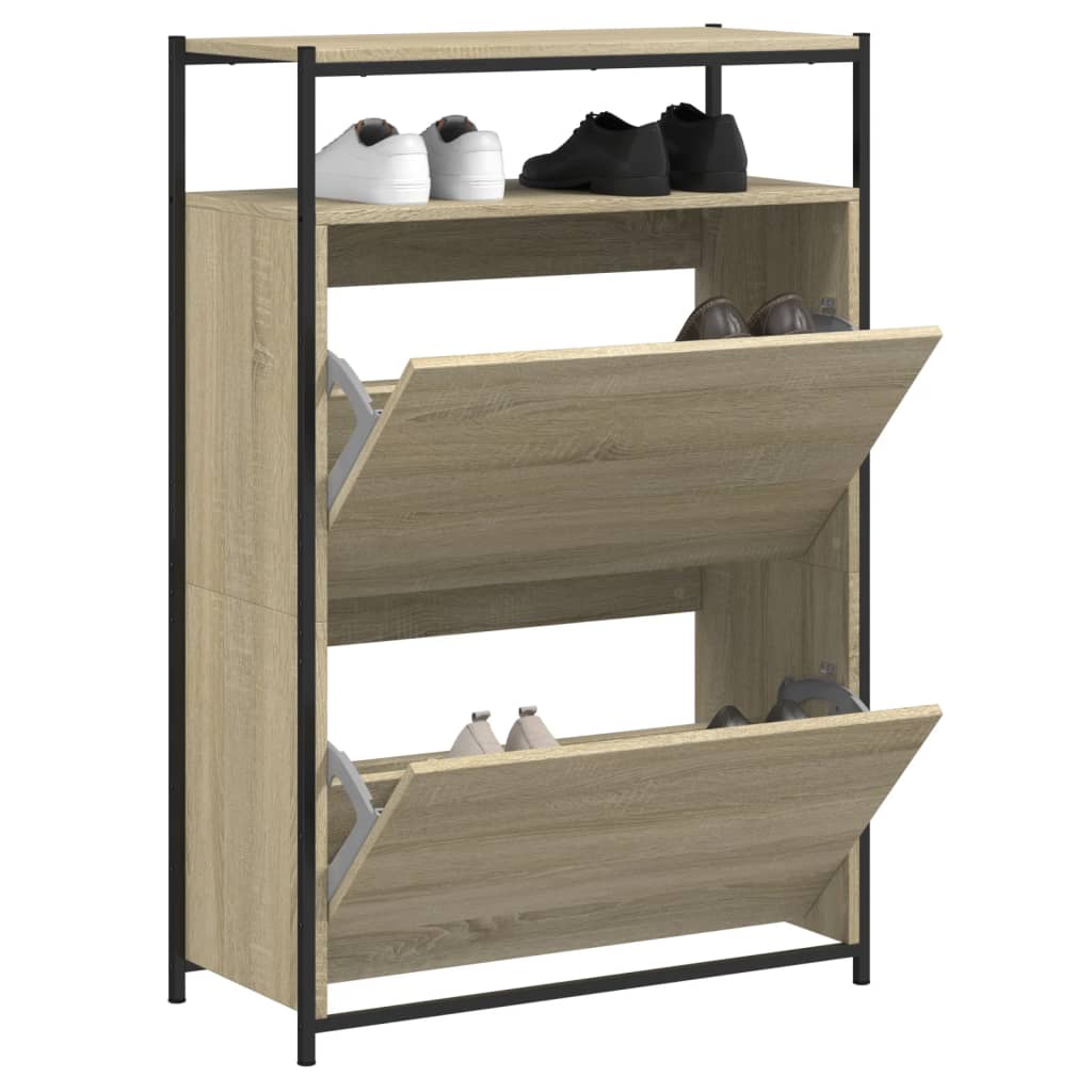 Schuhschrank Sonoma-Eiche 75x34x112 cm Holzwerkstoff Stilecasa