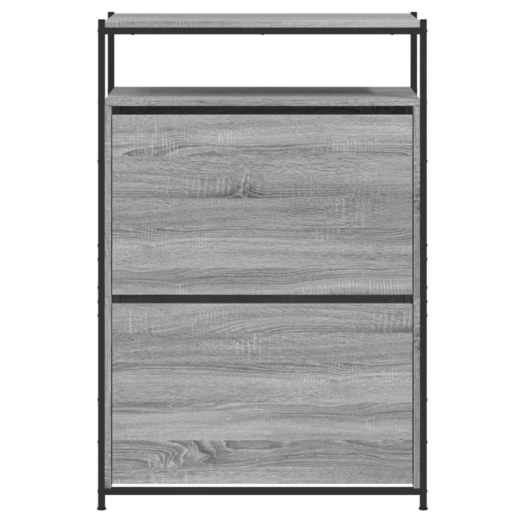 Schuhschrank Grau Sonoma 75x34x112 cm Holzwerkstoff Stilecasa