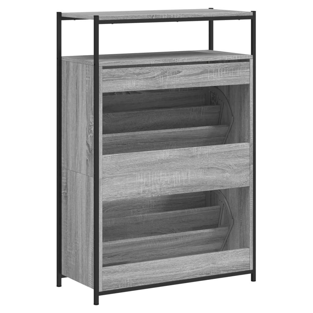 Schuhschrank Grau Sonoma 75x34x112 cm Holzwerkstoff Stilecasa