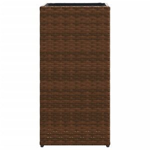 Pflanzkübel Braun 30x30x60 cm Poly Rattan