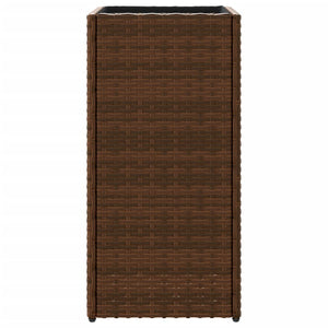 Pflanzkübel Braun 30x30x60 cm Poly Rattan