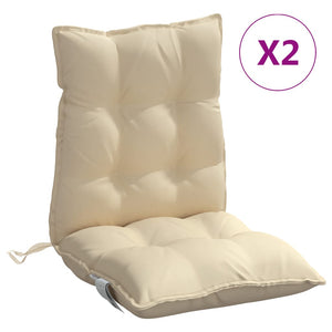 vidaXL Niedriglehner-Auflagen 2 Stk. Beige Oxford-Gewebe